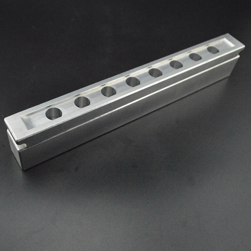 Top view of the 8-hole blush stick mold